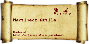 Martinecz Attila névjegykártya