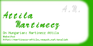 attila martinecz business card